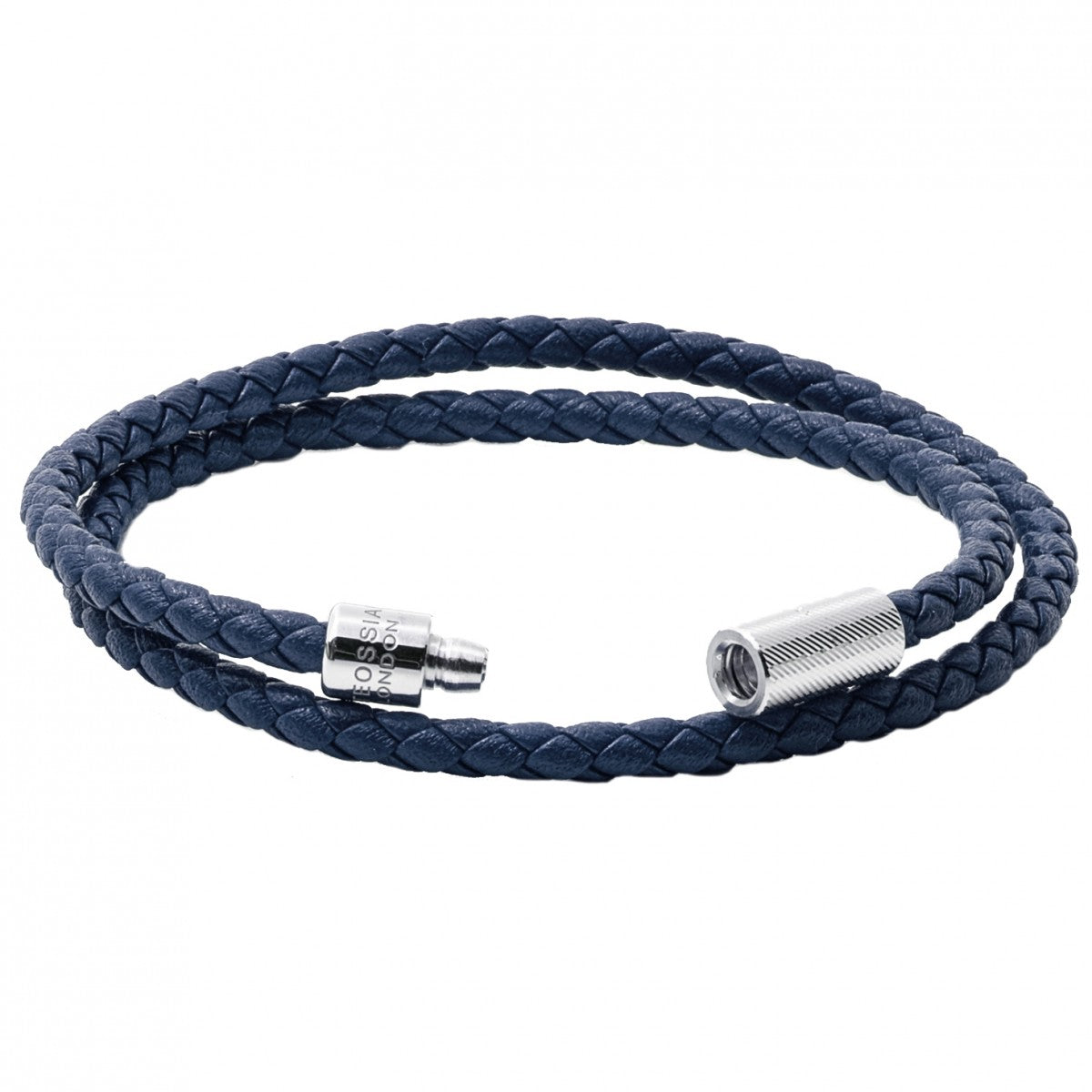 Pop Rigato Double Wrap Leather Bracelet In Navy – Tateossian USA