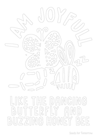 Seeds for Tomorrow - Mindful Activitity - Mindful Affirmation Colouring