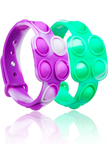 Portable Simple Dimple Finger Bubble Fidget Bracelet Sensory Toy Stress Relief~ 