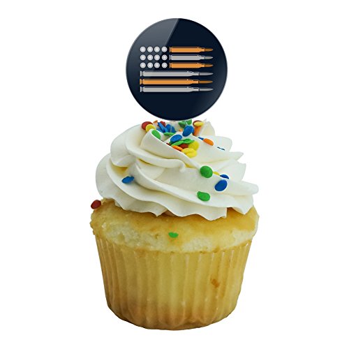 American Gun Flag USA Second 2nd Amendment Cupcake Picks Toppers Set of 6 