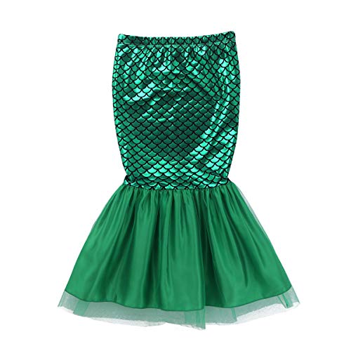 Toddler Girls Skirt Mermaid Tail Fancy Dress Glittery Kids Cosplay Party Costume
