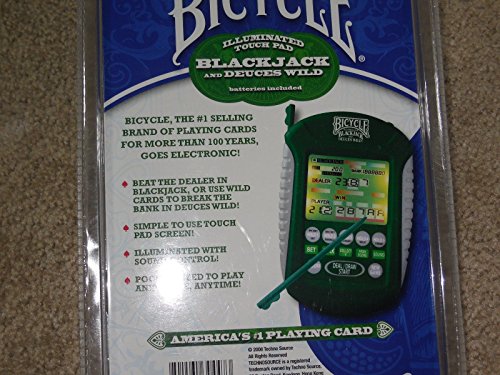 NEW BICYCLE BLACKJACK & DEUCES WILD ILLUMINATED TOUCH SCREEN GAME 
