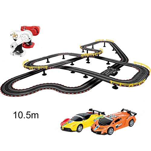 LINGLING Track Racing Sets Slot Car Kids Garage Toy Double Competition Electric Remote Control Toys 6 Years Old Boy and Girl Birthday/Xmas Gift 