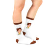 Tarzanimals Fun Silly Cartoon Safari Animal Tarzan and Jane Crew Socks 6- Pair