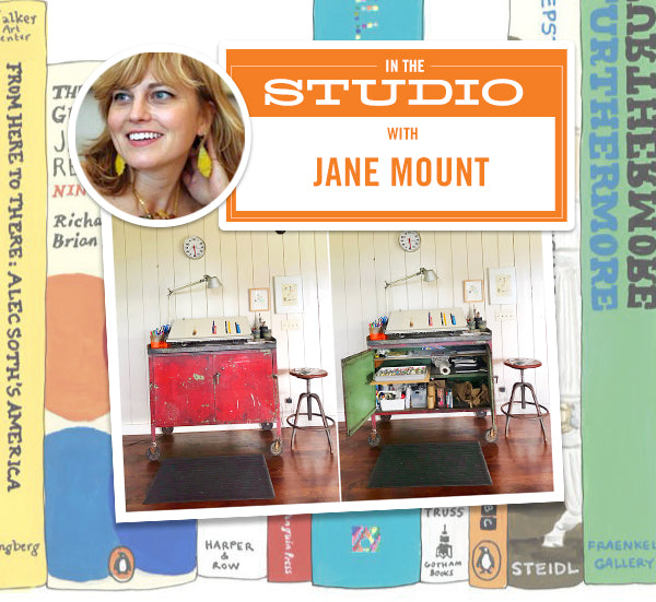 Illustrator, biz lady + bibliophile Jane Mount’s Hawaiian studio style