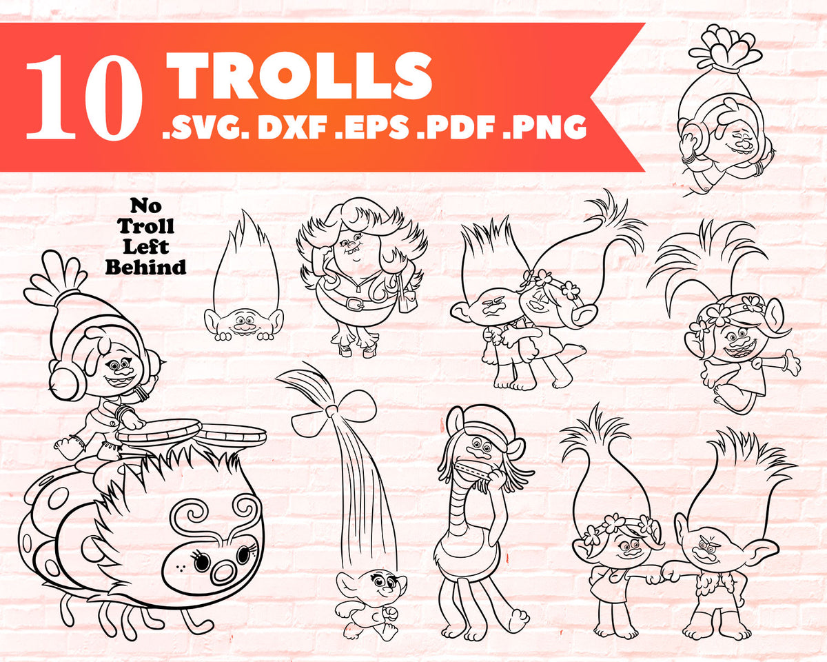 Trolls svg, Poppy svg, Branch Ssvg, Cricut explore, design space, silh