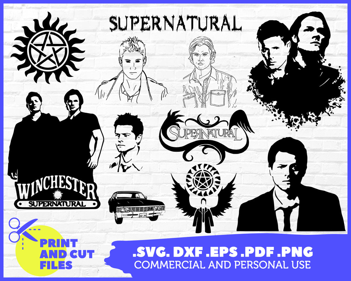 Supernatural Svg 67 Impala Carry On My Wayward Son Characters Sam Clipartic