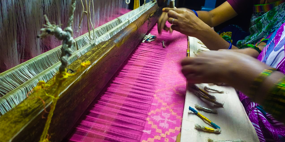 Uppada Sarees - Jamdani Weaving Technique