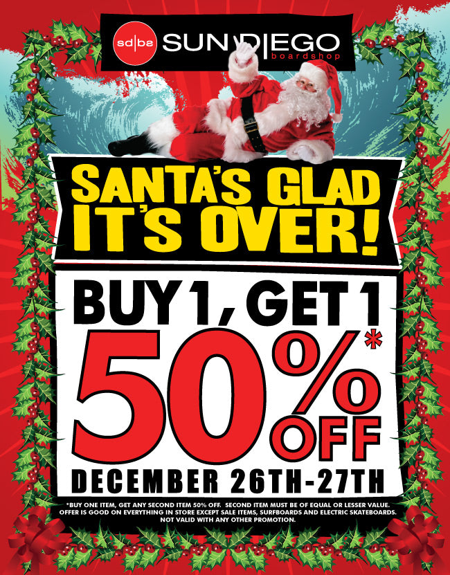Sun Diego's Annual Santa's Glad It's Over Sale