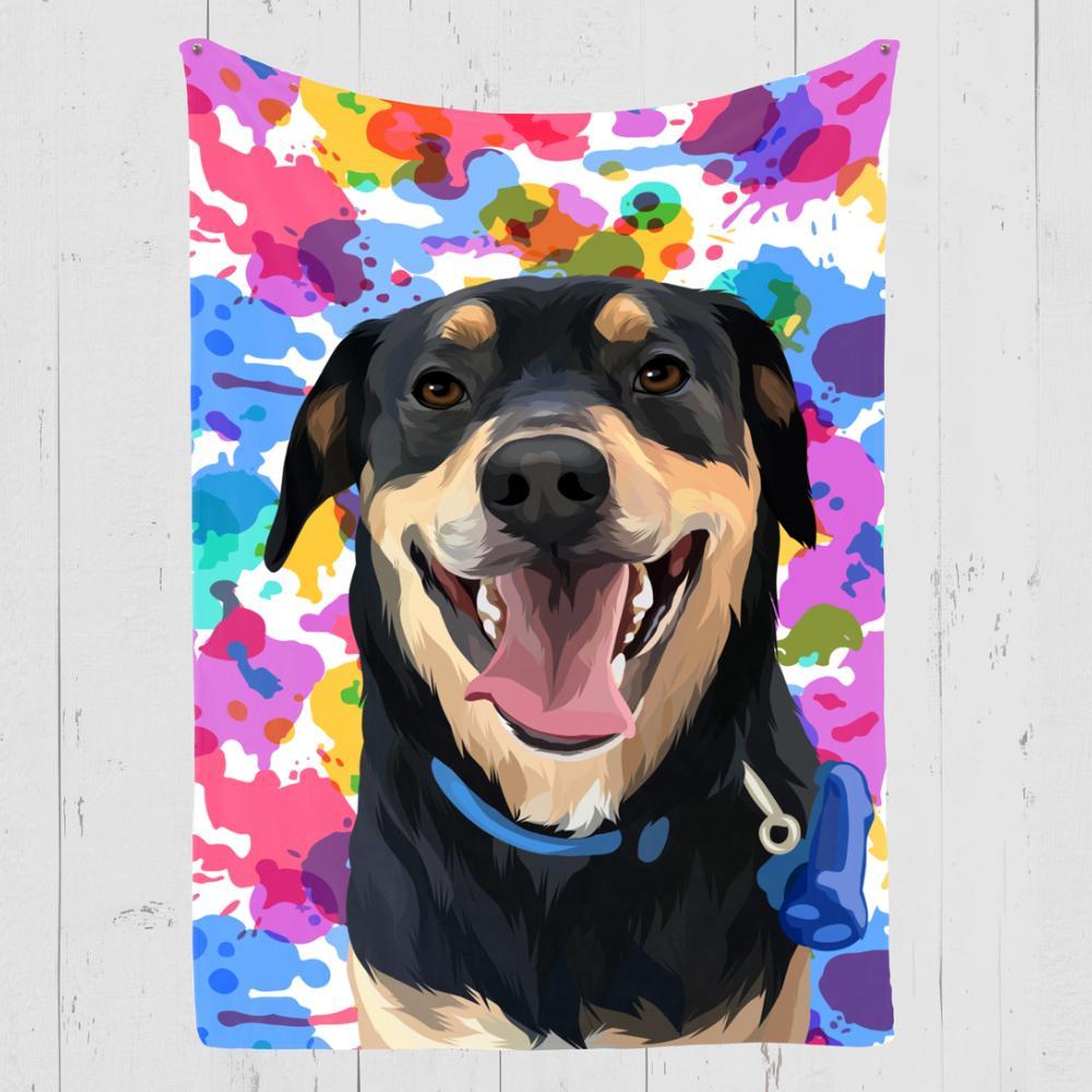 custom pet picture blankets