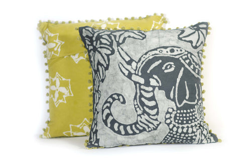 Batik Elephant Pillow