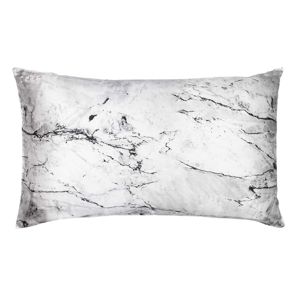 black marble silk pillowcase