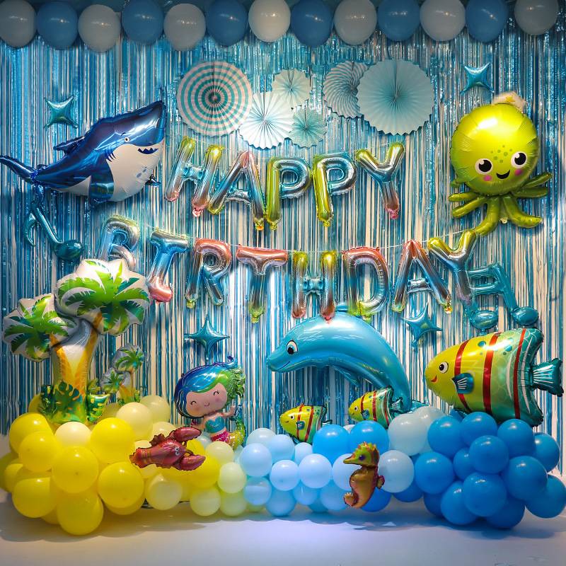 Gelukkig is dat Kracht stuiten op Verjaardag versiering (Onderwater Thema) – PartyPro.nl