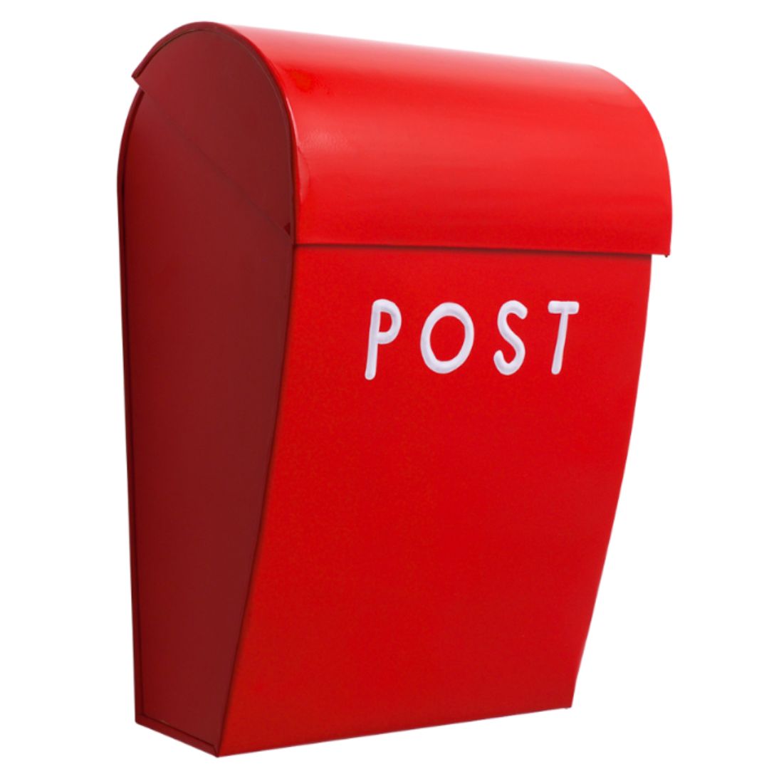 Bruka Postkasse stor, rød – All About