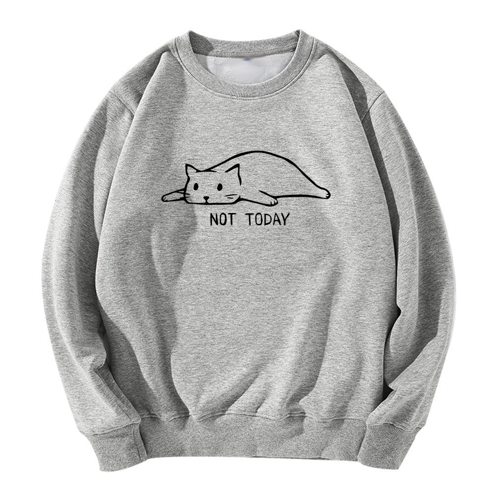 not today cat sweatshirt