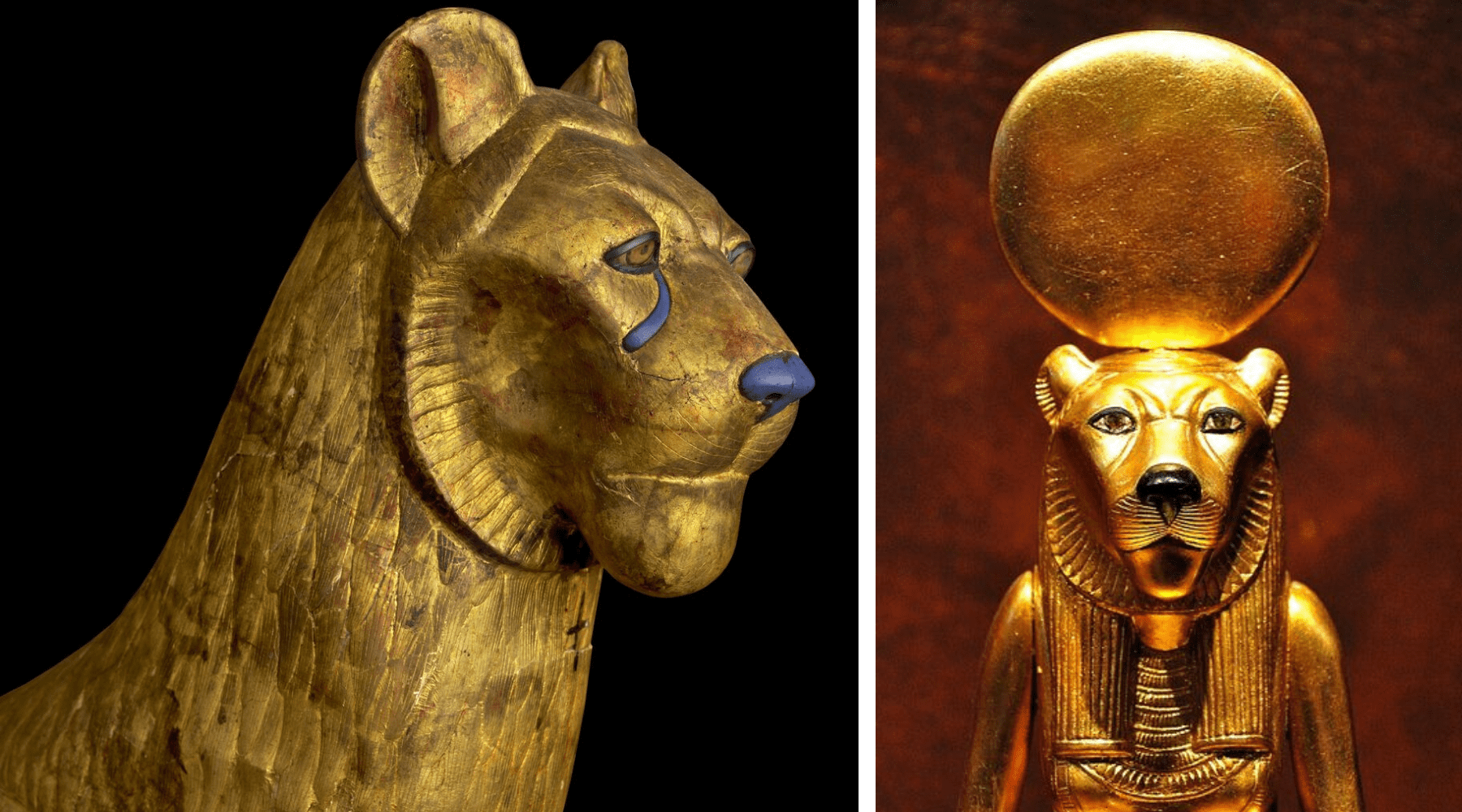 Art egyptien lions.