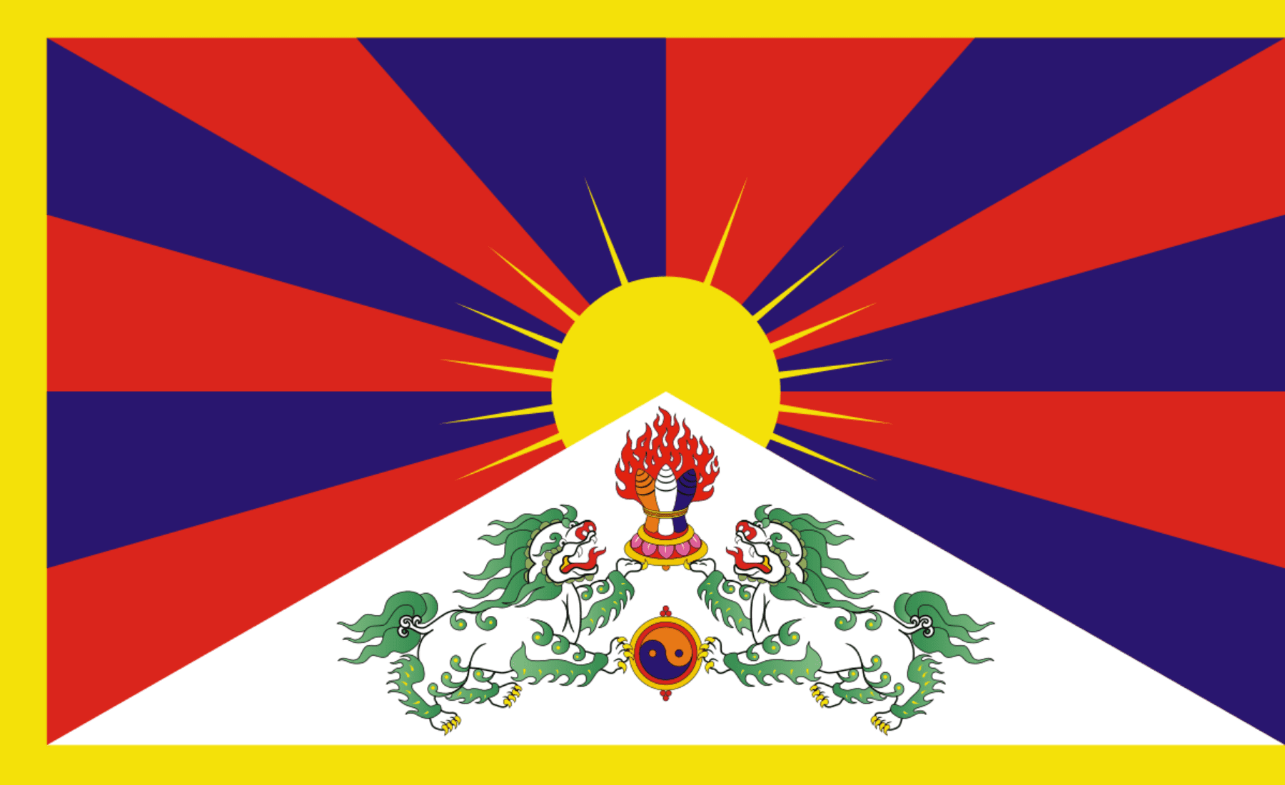 Drapeau Tibet.