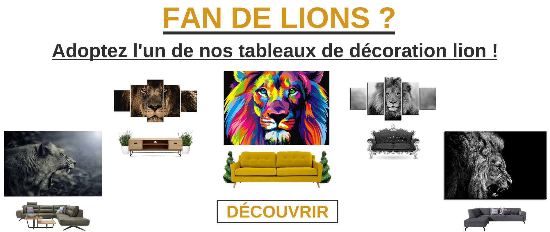 Tableaux lion.