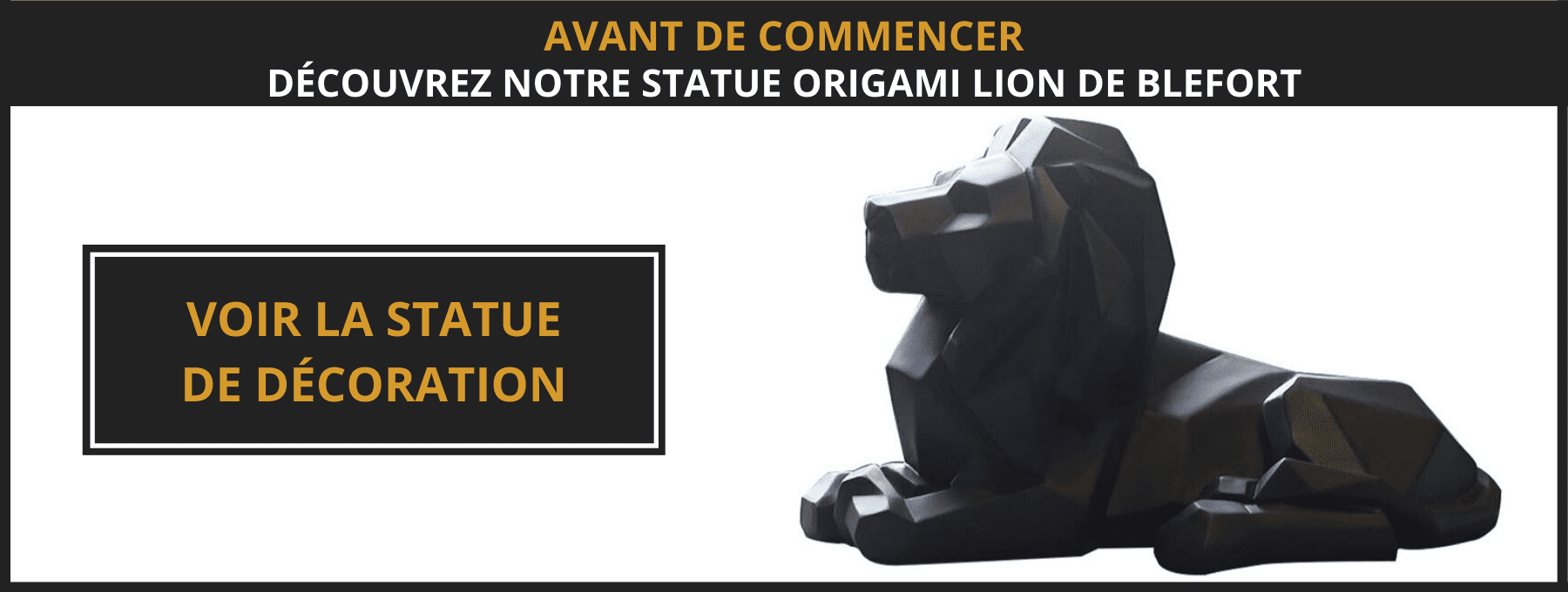 Statue lion origami.