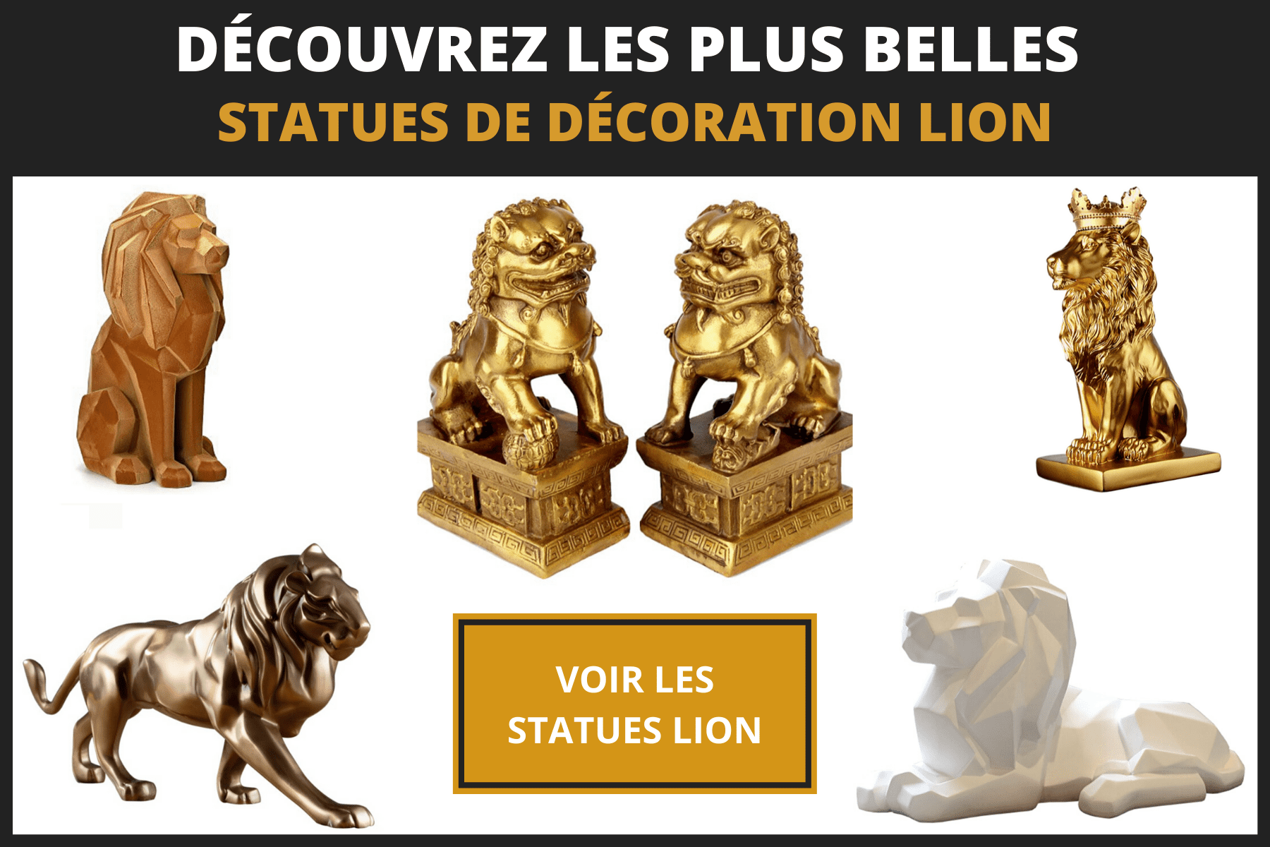Statue déco lion.