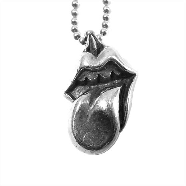 CHROME HEARTS クロムハーツ（原本無） LIPS TONGUE CHARM リップアンドタン チャーム ネックレス シルバー【中古】