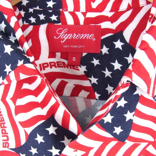 Supreme シュプリーム 20SS Flags Rayon S/S Shirt フラッグス レーヨン 半袖シャツ レッド系  S【新古品】【未使用】【中古】