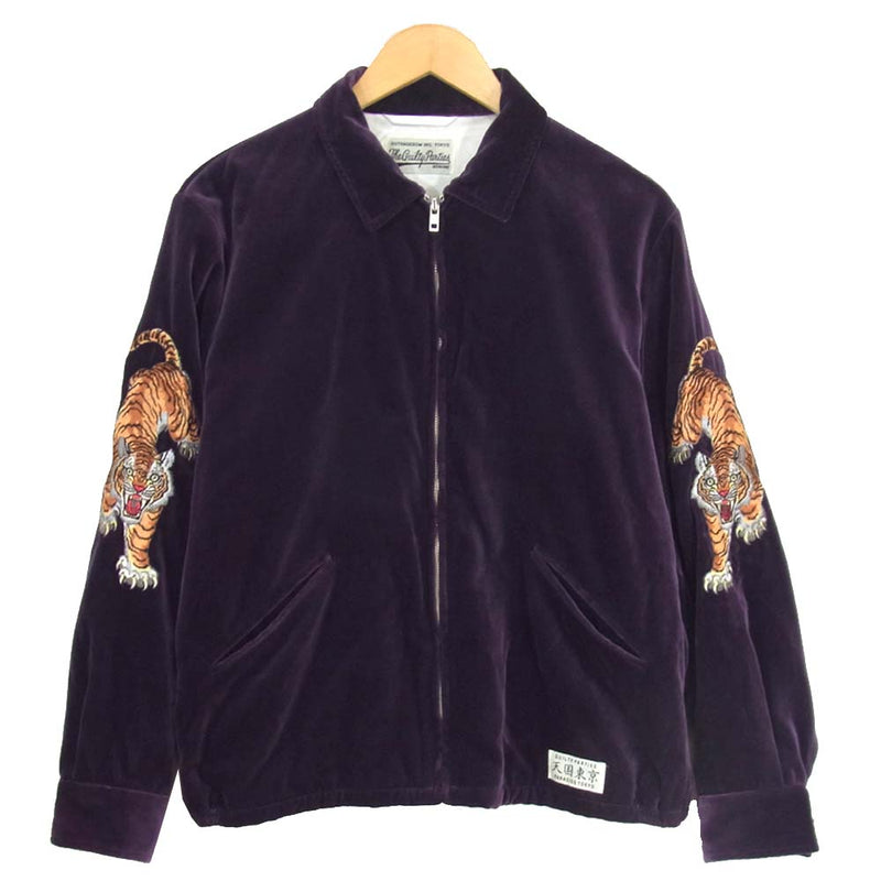 WACKO MARIA ワコマリア TIM LEHI VELOUR VIETNAM JACKET ベトジャン スカジャン ジャケット パープル系  M【中古】