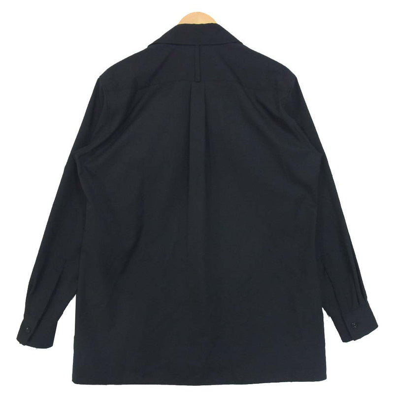 Yohji Yamamoto ヨウジヤマモト UB-B13-100 SYTE サイト T/W Gabardine Storm Shield  Double Pocket Shirt ギャバジン ダブルポケット シャツ ブラック系 3【新古品】【未使用】【中古】