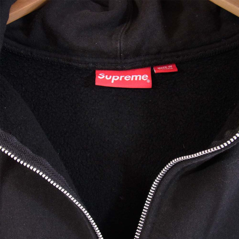 Supreme Felt Hooded Logo Zip Up Black S - パーカー