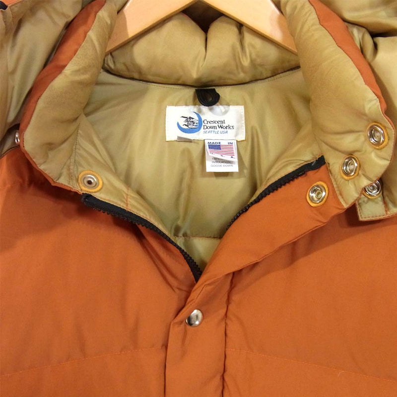 Crescent Down Works クレセントダウンワークス DOWN JACKET オレンジ系 M【中古】