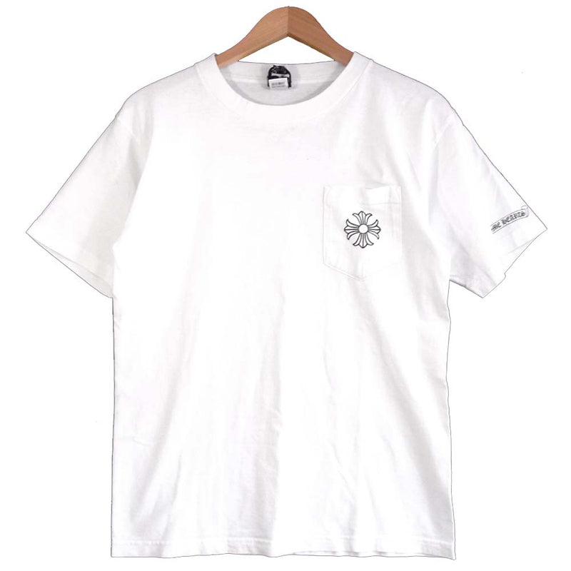 CHROME HEARTS クロムハーツ（原本無） CHプラス ポケット バックプリント Tシャツ ホワイト系 M【中古】