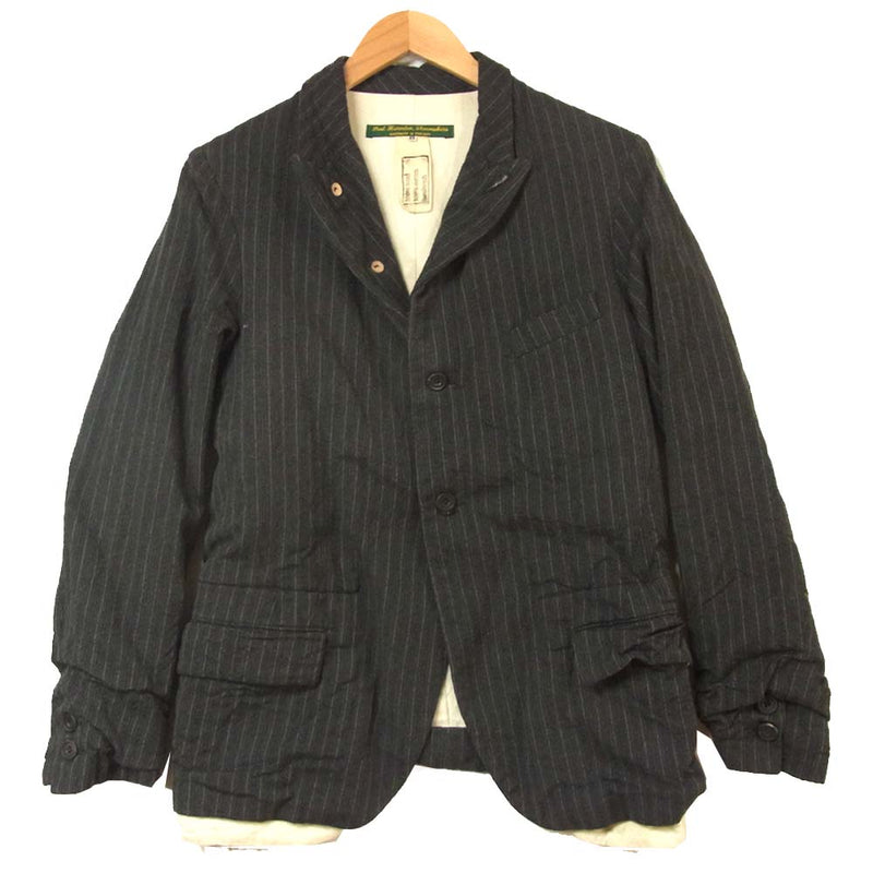 Paul Harnden ポールハーデン Men's Blazer Jacket ウール ストライプ ブレザー ジャケット グレー系 XS【中古】