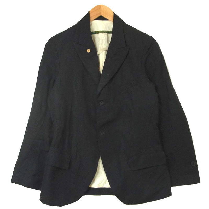 Paul Harnden ポールハーデン Men's Blazer Jacket ウール リネン ブレザー ジャケット ダークネイビー系 S【中古】