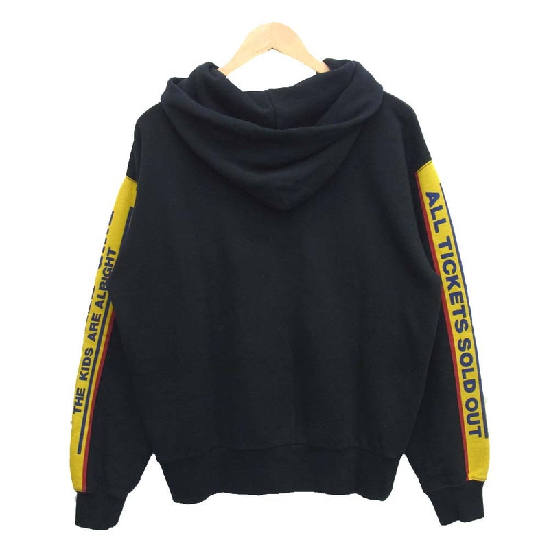 HYSTERIC GLAMOUR ヒステリックグラマー 01203CF01 DIZZY&MILKY オーバーサイズ ジップ パーカー ブラック系  M【美品】【中古】