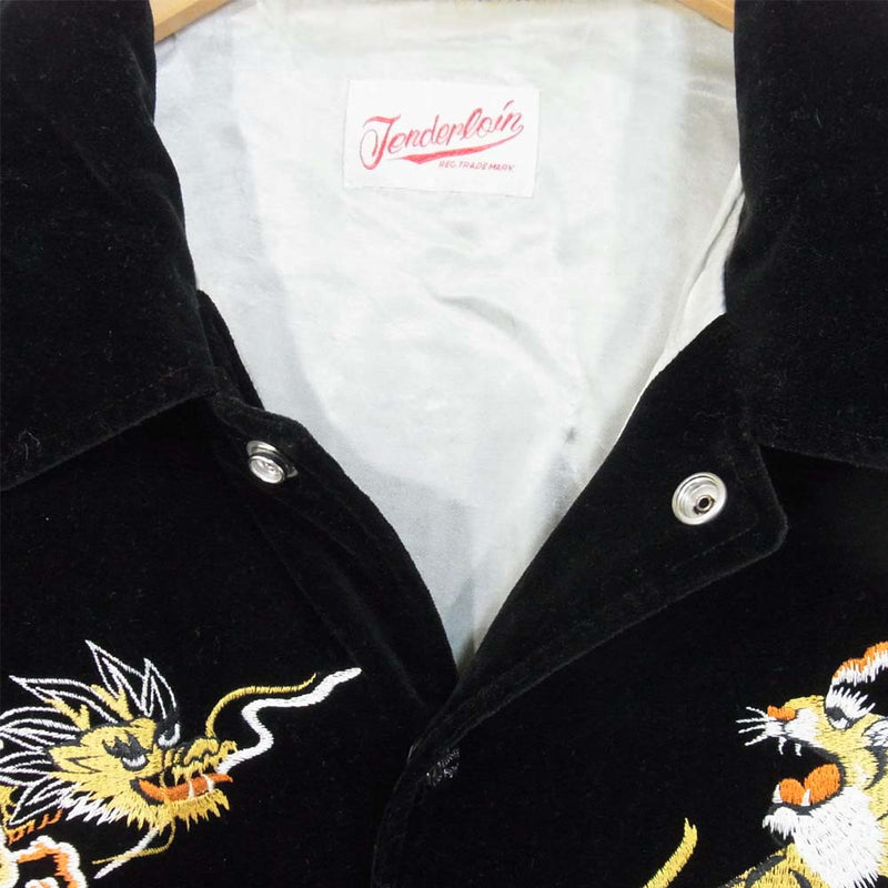 TENDERLOIN テンダーロイン T-SOUVENIR JKT V ベロア スーベニア ジャケット ブラック系 S【中古】