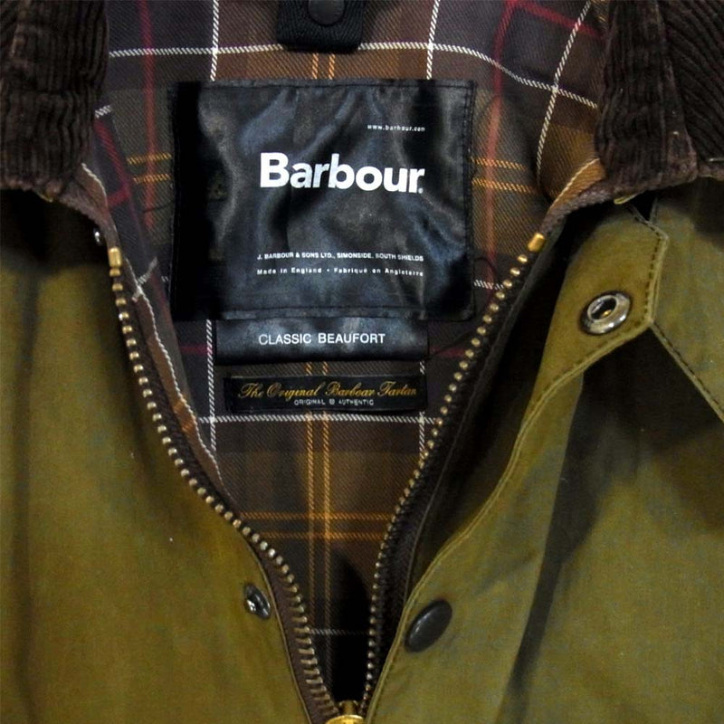 Barbour バブアー CLASSIC BEAUFORT クラシック ビューフォート オイルド ジャケット カーキ系 表記無し【中古】