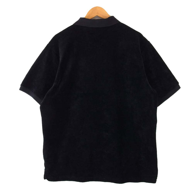 Supreme シュプリーム 18SS Lacoste ラコステ Velour Polo ベロア ポロシャツ ブラック系 XL【中古】