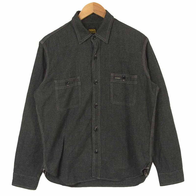 TENDERLOIN テンダーロイン T-CHAMBRAY SHT シャンブレー 長袖 シャツ コットン 日本製 ダークグレー系 S【中古】