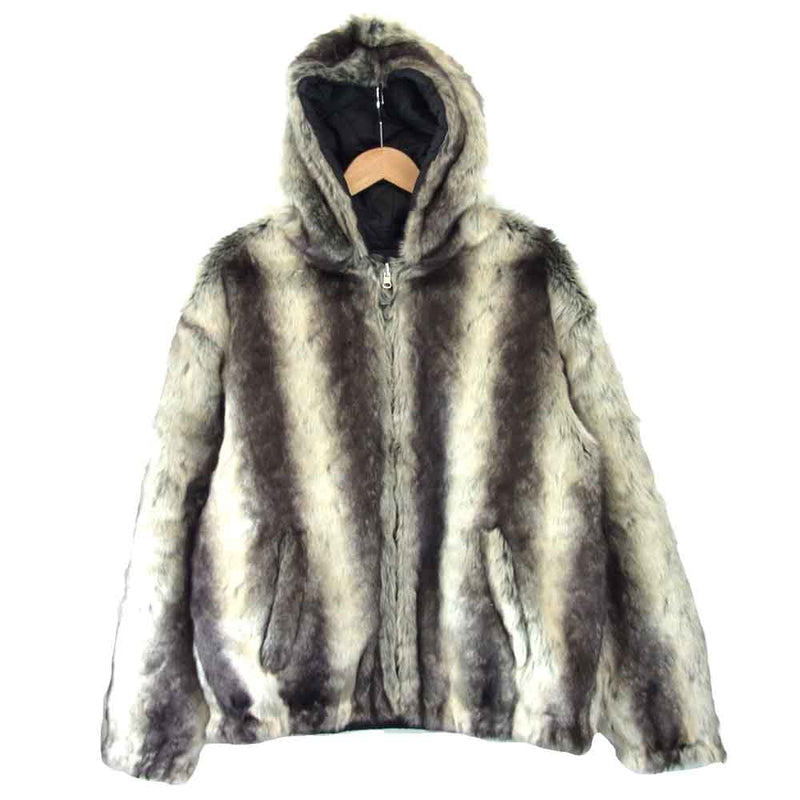 美品S／Supreme Faux Fur Reversible ファージャケット-