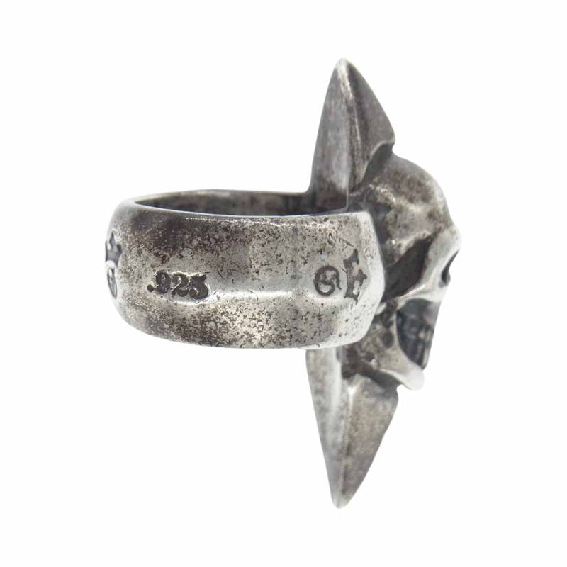 GABOR ガボール 生前 国内正規店販売証明書付属 spike ring スパイク スカル リング ゴールド系 9号程度【中古】