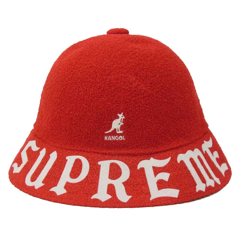 Supreme シュプリーム 20SS H50SS20 ｘ KANGOL カンゴール BERMUDA CASUAL HAT バルミューダ カジュアル  ハット レッド系 ホワイト系 L【新古品】【未使用】【中古】