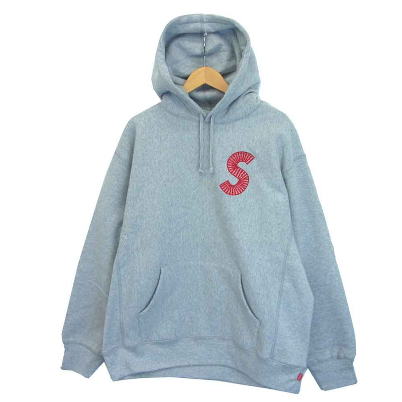 Supreme シュプリーム 20AW 納品書付 S Logo Hooded Sweatshirt エス ロゴ フーデッド スウェット シャツ  グレー系 L【新古品】【未使用】【中古】