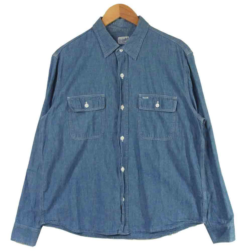 TENDERLOIN テンダーロイン T-CHAMBRAY SHT シャンブレー 長袖 シャツ コットン 日本製 ブルー系 M【中古】