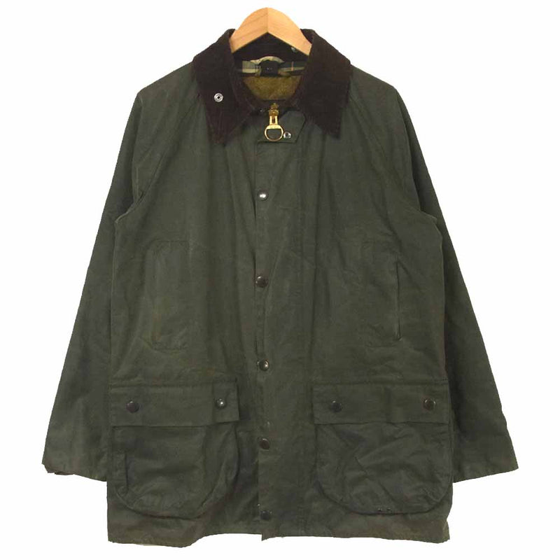 Barbour バブアー ライナー付 BEAUFORT SL ビューフォート WAX JACKET オイルド ジャケット 英国製 カーキ系 42【中古】