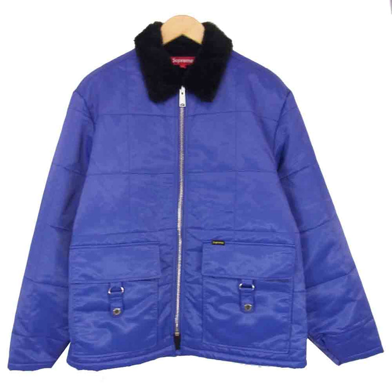 supreme quilted cordura lined jacket purple