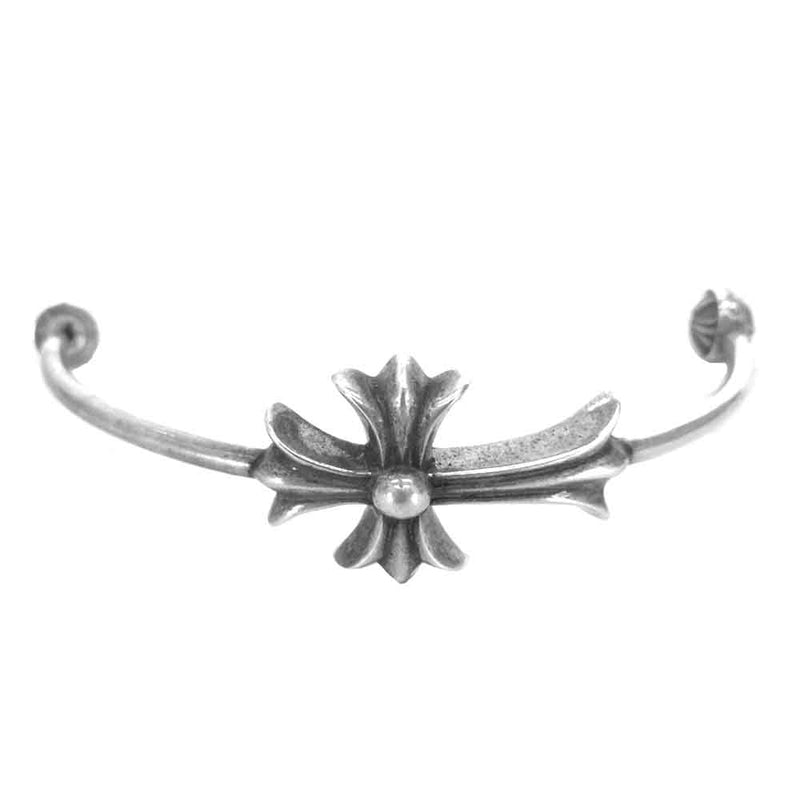 CHROME HEARTS クロムハーツ（原本無） Skinny Bangle Tiny Cross Hoop スキニー バングル タイニー  CHクロス フープ ピアス シルバー系【中古】