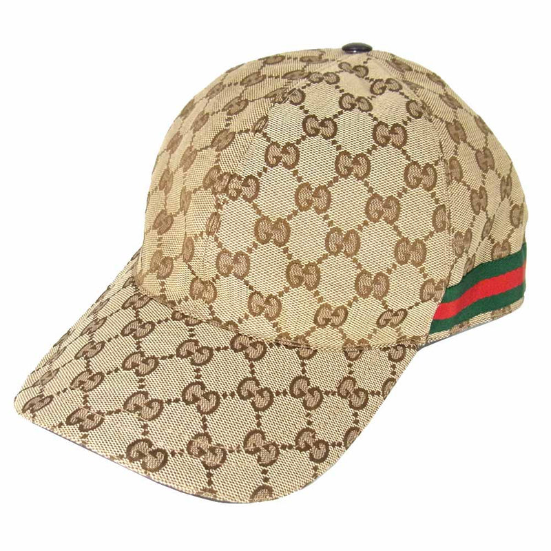 GUCCI GGキャンバス レザー ベースボールキャップ L | m-novine.com