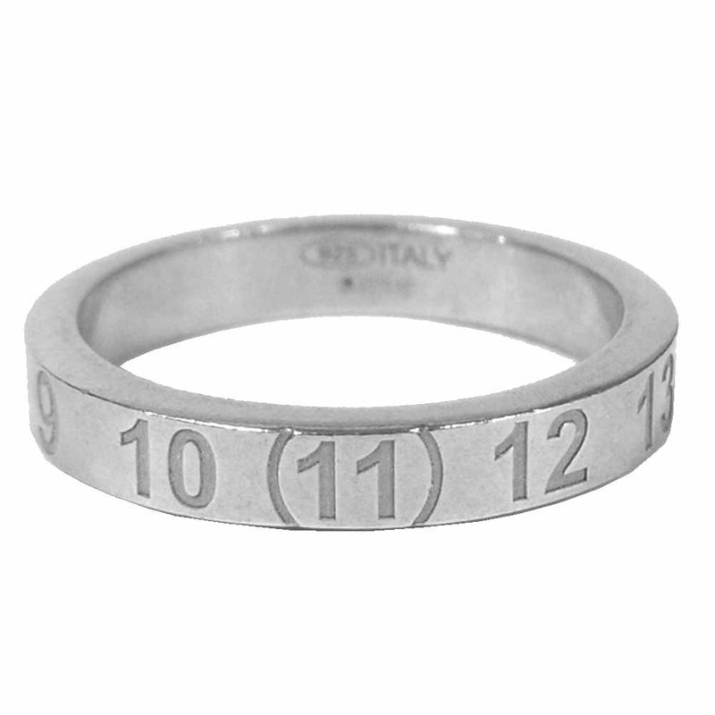 MAISON MARGIELA メゾンマルジェラ SM1UQ0040 POLISHED SILVER NUMBERS LOGO RING ナンバー  ロゴ リング シルバー系 21号【極上美品】【中古】