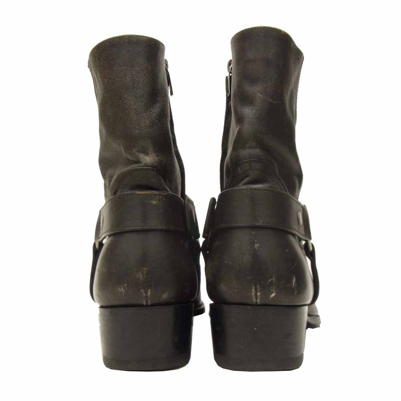 SAINT LAURENT サンローラン 5429521 0z400 6038 WYATT 40 HARNESS BOOTS ワイアット ハーネス  ブーツ ブラック系 44【中古】