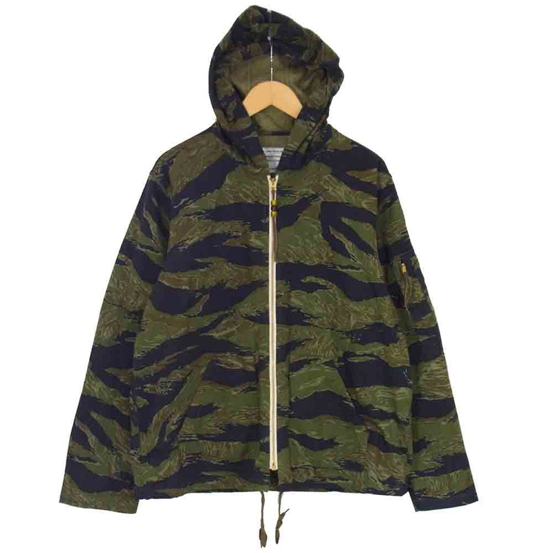 The REAL McCOY'S ザリアルマッコイズ MJ20008 タイガー カモ パーカー ゴールド タイガー TIGER CAMOUFLAGE  PARKA GOLD TONE カーキ系 XL【中古】